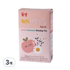 Kkotsam桃洋甘菊茶, 20g, 20條, 3盒