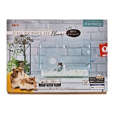 GEX 愛鼠透視屋 360 附水瓶 + 轉輪 全透明 高透玻璃 尺寸: 36.8 x 22.2 x 26.2cm, 透明色, 1個