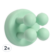 newnlook 免鑽孔矽膠牙刷架, 2個, 薄荷綠