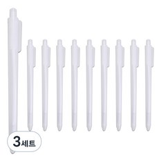 Mungudam 書寫流暢的原子筆 10入, 白色, 3套