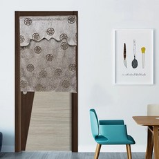 J&N 娜妮緹花雙層門簾 110 x 85cm 咖啡色 設計有效遮光 工藝提升居家品味