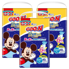 GOO.N 大王 日本境內版 米奇米妮款 12小時超吸收紙尿褲/尿布 12~22kg, XL, 120片