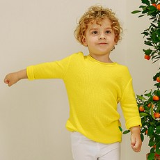 ILLAEL 兒童圓領雙面變形針織套頭毛衣