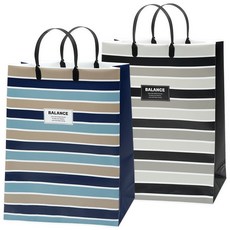 POPO FANCY Balance PP購物袋 大 2件組, 海軍藍, 黑色, 1套