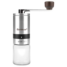 Baristar 手動咖啡豆研磨機，陶瓷刀片系統，6級可控咖啡粗細, 1個