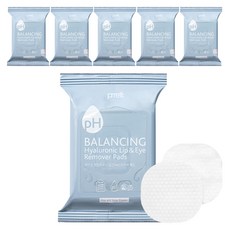 프레티 약산성 히알루로닉 립앤아이 리무버 패드 30p, 55g, 6개