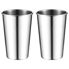 小麥購物 不銹鋼水杯 500ml, 不鏽鋼 銀色, 2個