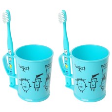11-13歲加寬兒童初中刷牙杯套組天空, 2組