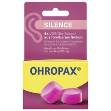OHROPAX 安耳悠 德國 矽膠耳塞 防噪音 睡眠 游泳 閱讀 SILICOM PINK 粉色, 6枚, 1組
