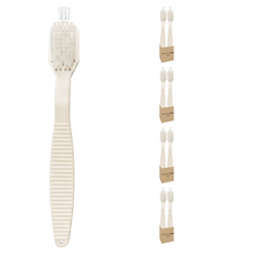 minono 米諾諾 BR-10高機能雙向清潔硬毛刷 19 x 2.3 x 2cm 2支, 白色, 4組