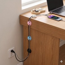 안이네 원형 접착식 충전기 케이블 정리 홀더, 랜덤발송, 40개