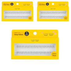 ccam bbak 盒裝假睫毛 10mm Thick 單簇, 黑色, 3個