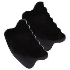 水牛角盾形刮痧板, 2個, 單一顏色