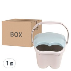 SHABATH 足浴桶 附蓋, PP塑膠材質, 尺寸33x36x48公分, 1個, 藍色