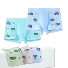 JOYMULTI 男童重型機具冰絲網眼四角內褲5件組