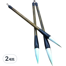 JNJ 高級木桿書法筆 小 + 中 + 大 套組, 2套, 小(5cm), 中(5.5cm), 大(6.5cm)