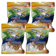 Boneplus 潔牙顆粒嚼嚼骨 1.5英吋 適合18週以上幼犬、成犬和老犬, 高鈣牛奶, 320g, 4包