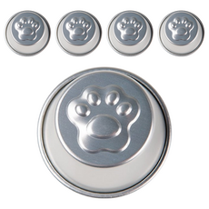 SaNNeNg 三能 小蛋糕模 貓爪 陽極 71 x 52 x 40mm 5個, 銀色, 1組