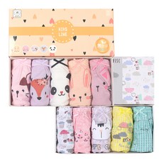 兒童系列 女童三角內褲 亮點5件組 + 雲朵花朵5件組