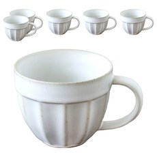 JUST HOME 覓靜陶瓷咖啡杯 250ml, 霧白色, 6個