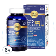 뉴트리가든 플레티넘 오메가3 울트라, 180정, 6개
