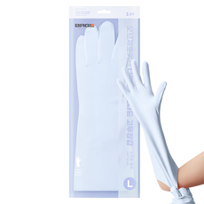 브릭글로 오브제포키친 질긴 니트릴 고무장갑 양손착용 세트, 소프트블루, 대(L), 1세트