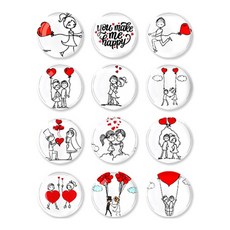 Dada快樂磁鐵架室內裝飾磁鐵 12種組, 混合顏色