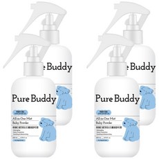 퓨어버디 반려동물 올인원 미스트 베이비파우더향, 200ml, 1개입, 4개