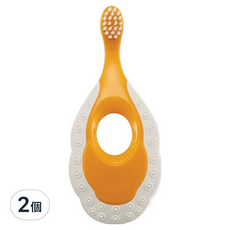 KU.KU Duckbill 酷咕鴨 幼兒護齒乳牙刷, 2個, 黃色, 1個