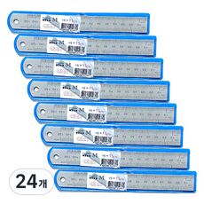 쁘띠팬시 스틸자 15cm, 혼합색상, 24개