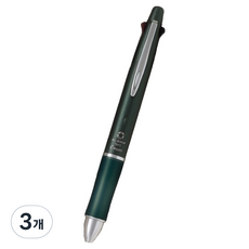 PILOT 百樂 Doctor Grip多功能筆 4色原子筆 0.5mm+自動筆 0.5mm, 灰金屬橄欖綠, 3個