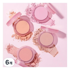 바닐라코 프라이밍 베일 치크 6g, PK02 문리버, 6개