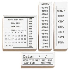 모던앳 일정 계획 다이어리 스탬프 4종 세트 타임, 1세트