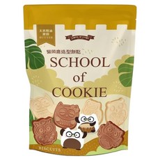 School of Cookie 台灣優格餅乾學院 貓頭鷹造型餅乾 天然奶油 巧克力口味, 220g, 1包