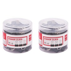 deLi 得力 黑色金屬長尾夾 D0740 60入, 2個, 特小