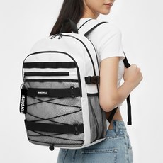 馬可波羅魔術貼雙肩包MP3229+鑰匙圈, 象牙