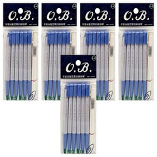 O.B 自動原子筆#1005-6P附贈品, 5入