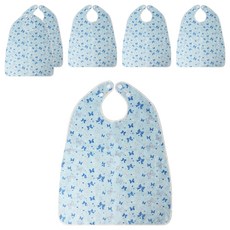 The Happy 成人防水蝴蝶結按扣式圍兜, 天藍色, 6個