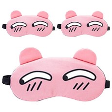 귀여운 표정 안대, 1 부끄 핑크, 3개, 1개입