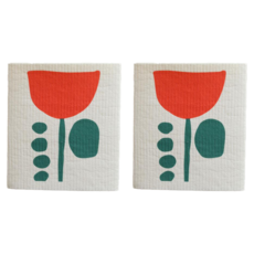 Quick Salim 廚房加厚木漿棉抹布 07 鬱金香, 2個