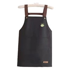 藝術咖啡廳防水圍裙, 黑色檸檬