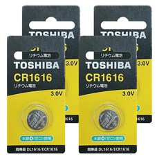 TOSHIBA 東芝 鈕扣電池 CR1616, 1入, 4個