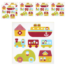 SANKO Okudake Kyuchaku 馬桶消臭貼,可愛卡通圖案, 6入, 30g