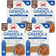 RED TRACTOR 紅色拖拉機 低糖烘烤堅果穀物燕麥片, 香草藍莓口味, 450g, 4盒