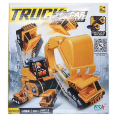 LBX 樂博星玩具 4合1拆裝工程車, 黃色, 1盒