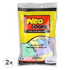 NeoLunce 圓形粉彩啞光氣球 30cm x 50p, 粉彩啞光混合, 2套