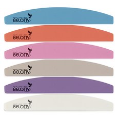 BELOTTY 雙面指甲銼, 混色, 6入