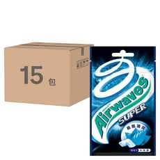 Airwaves Super極酷嗆涼無糖口香糖 薄荷口味, 28g, 15包