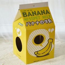 MISSPET 貓咪牛奶屋貓抓板箱, 香蕉, 1個