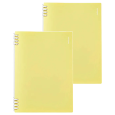 KING JIM TEFRENU 360° B5活頁線圈本筆記本, 黃色, 2本